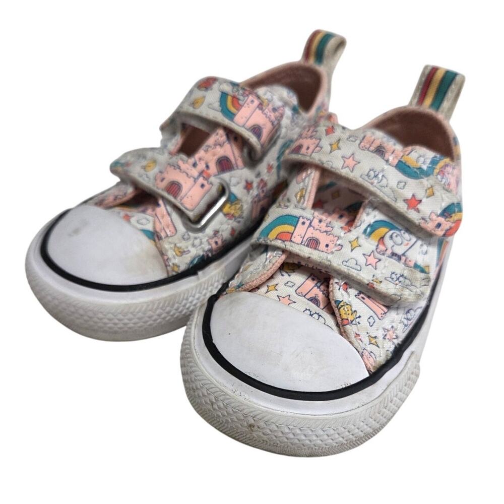 Rainbow Castle Print Sneakers - Converse All Star - Toddler 4